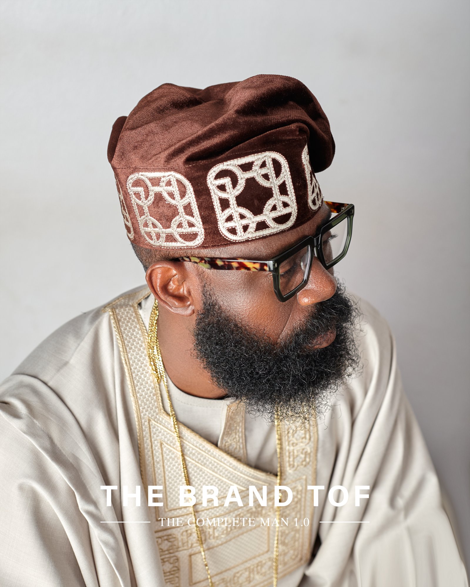 Signature Brown Velvet Yoruba Fila Cap